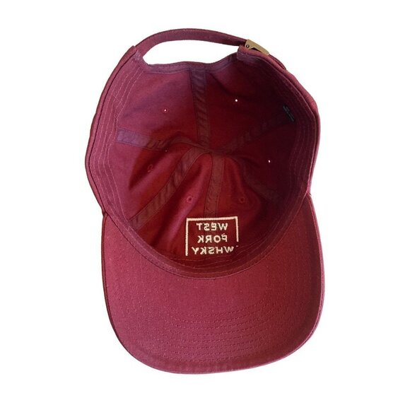 West Fork Whiskey Co. Hat Cap Adjustable Burgundy - Picture 4 of 5